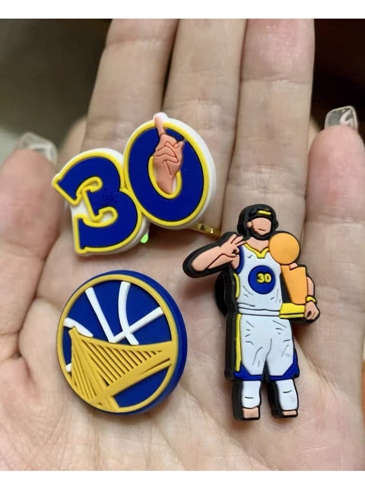 Excefore - 50 Pieces Basketball Croc Charms Jibbitz Crocs Accessories for Shoe Buckle Party Favors ​Mini Decoration Charm for Women Girls Men - Image 1