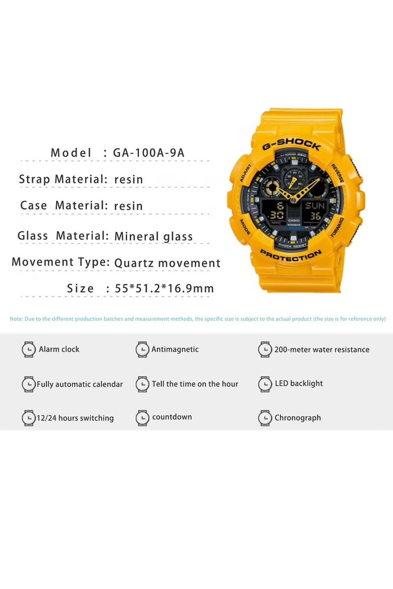 CASAON Casio Men's GA-100A-9A Series G-Shock Quartz - Image 4