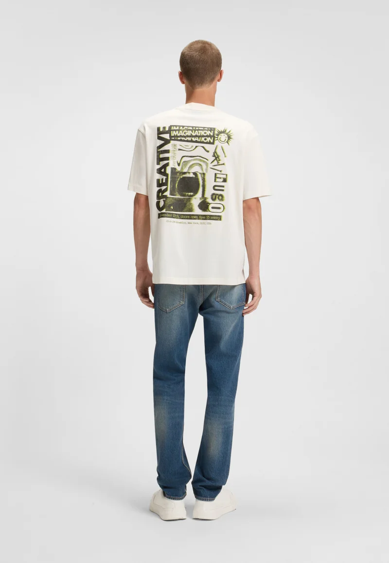 HUGO Slim-fit jeans in blue stretch denim