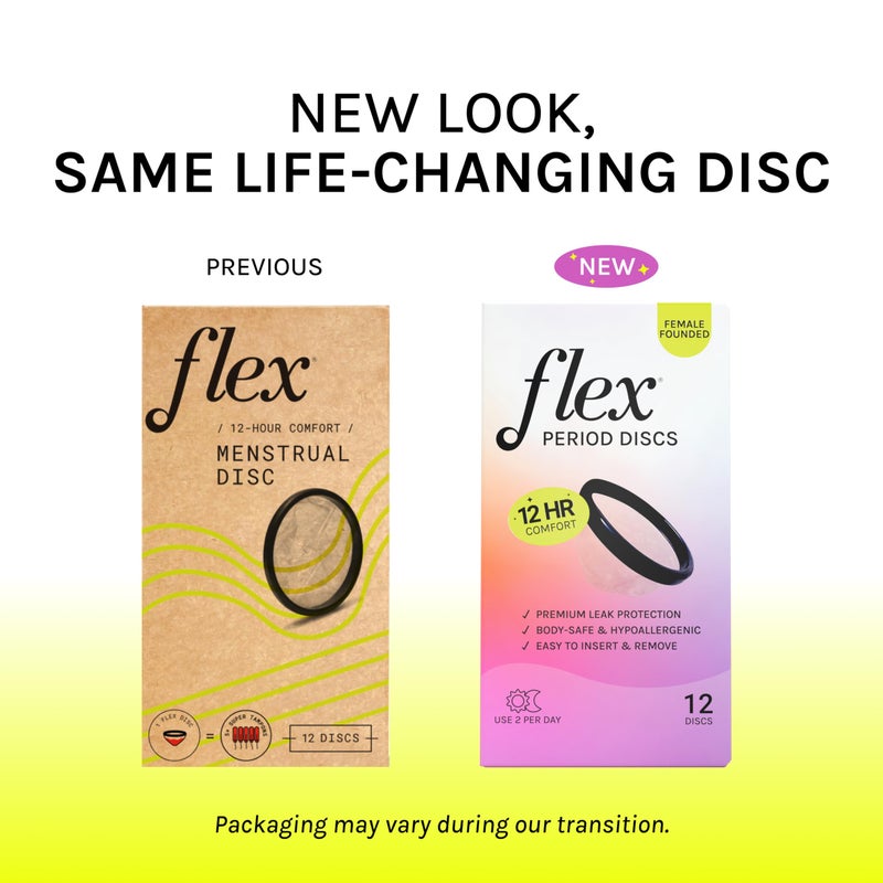 Flex Menstrual Discs | Disposable Period Discs | Reduce Cramps & Dryness | Beginner-Friendly Tampon Alternative | Capacity of 5 Super Tampons | Made in Canada | 12 Count - Image 2