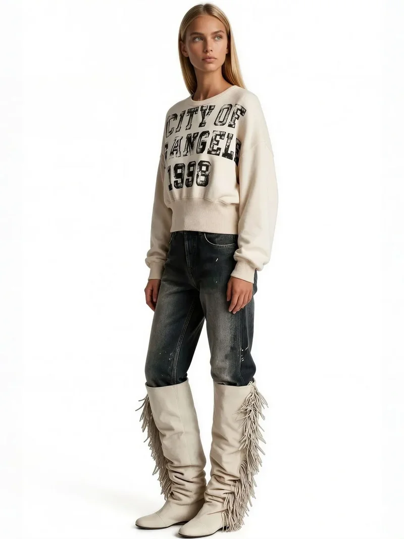 بوسيم BUSEM Women's Cotton-Blend Sweatshirt