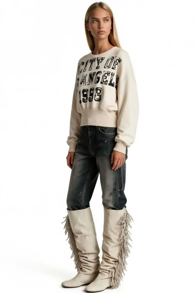 بوسيم BUSEM Women's Cotton-Blend Sweatshirt
