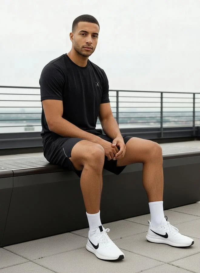 Splash Active  Men Regular Fit Performance Shorts with Panel for Men | Best Price UAE
