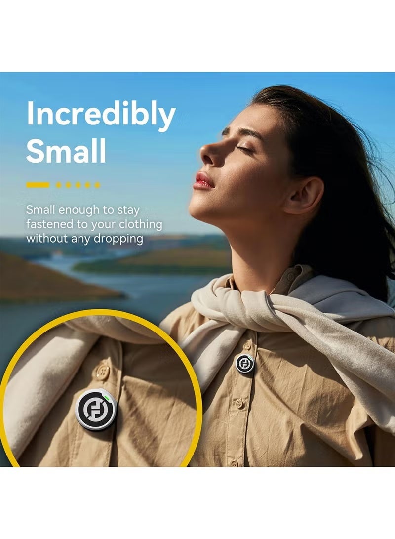 Hollyland Lark M2 DUO-Combo Button Lavalier Microphone System With Dual Transmitter Kit White - Image 4