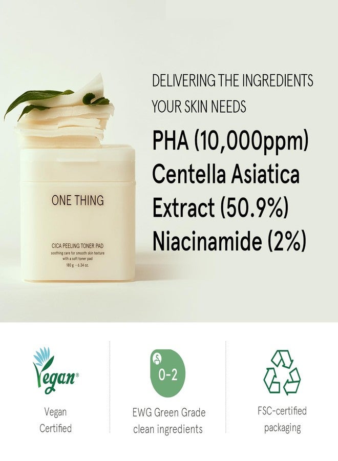 ONE THING CICA Peeling Toner Pad 6.34 Oz, 65 Pads | Vegan Soothing Calming Exfoliating Purifying Hydrating Facial Cotton Toner Pads for All, Sensitive Skin, Pore Blackhead Care | Korean Skincare - Image 3