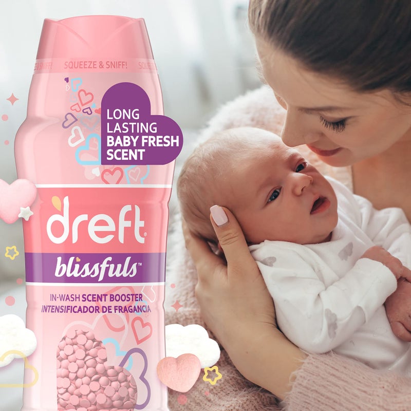 Dreft Blissfuls Laundry Scent Booster Beads for Washer, Baby Fresh Scent, 20.1 oz - Image 3