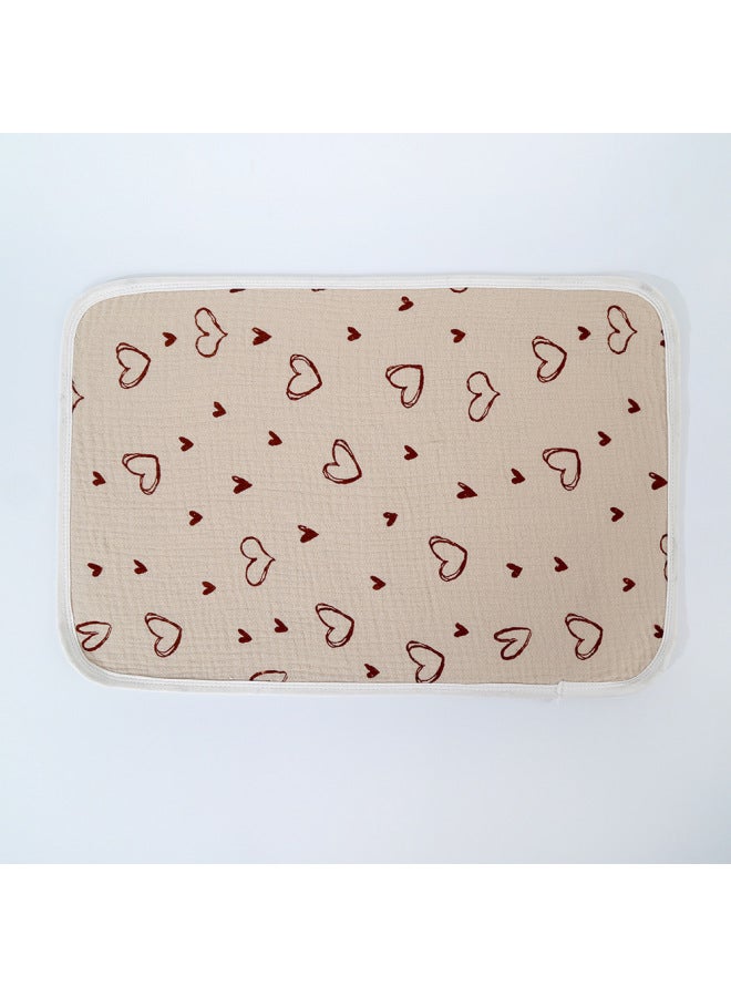 Baby Gauze Cotton Waterproof Washable Diaper Pad Newborn Breathable Anti-leakage Pad Baby Diaper Pad Stroller Pad