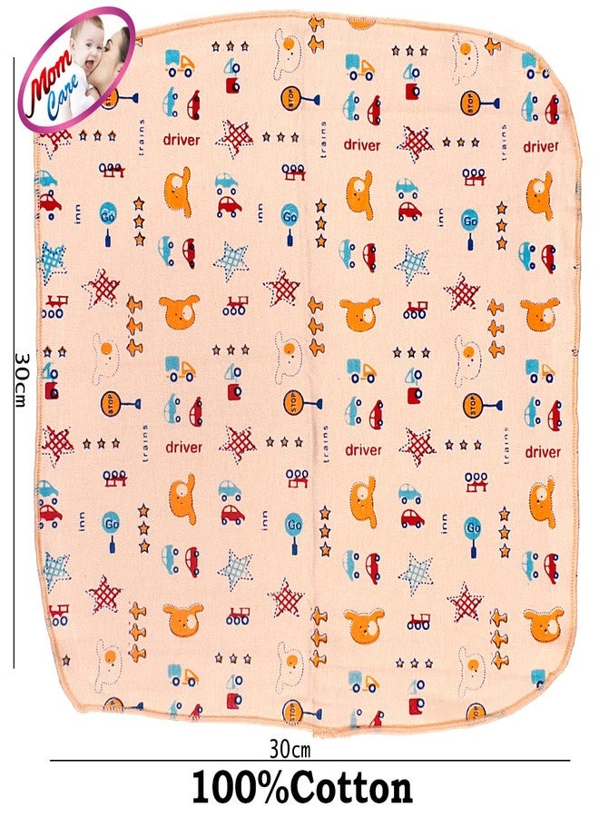 MOM CARE face Towels for Newborn Baby,wash Cloth for Babies, Extra Soft hankies,Reusable Napkins Ideal for Infants,Toddlers (Pack of 6) Multi Color (Hankies Pack of 6) - Image 4