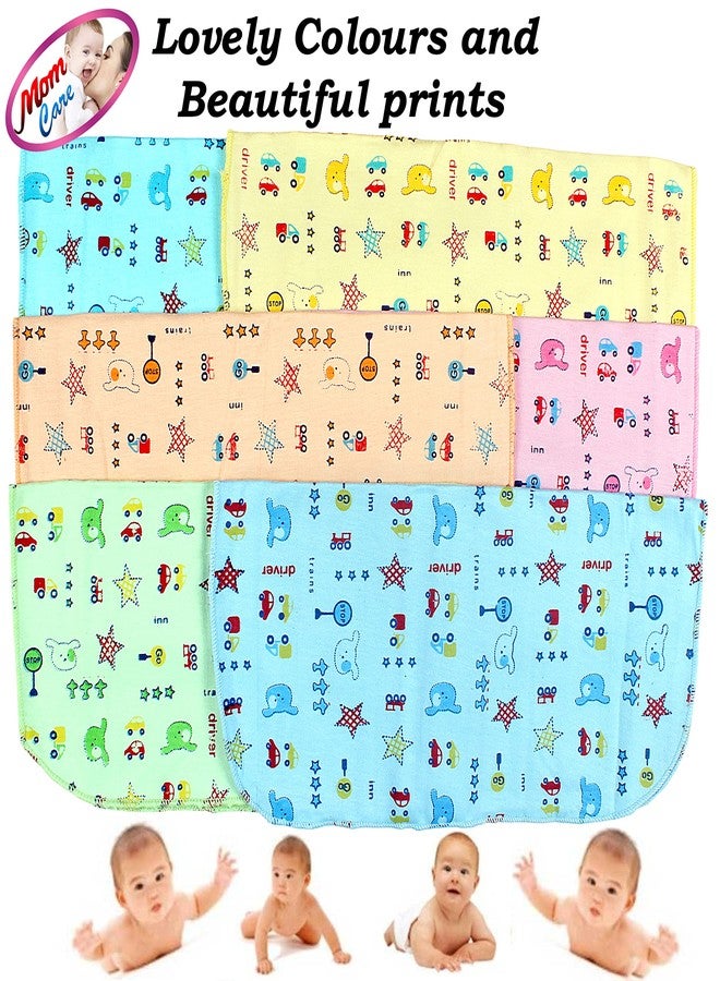 MOM CARE face Towels for Newborn Baby,wash Cloth for Babies, Extra Soft hankies,Reusable Napkins Ideal for Infants,Toddlers (Pack of 6) Multi Color (Hankies Pack of 6) - Image 2