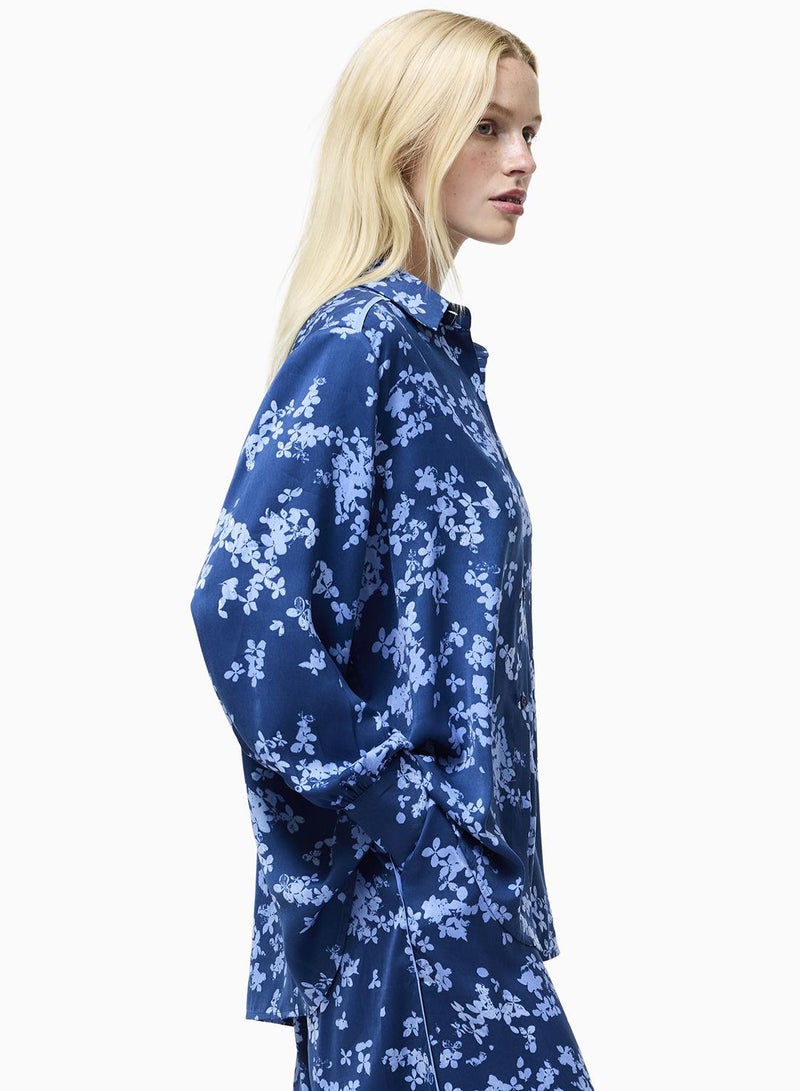 فرنش كونكشن قميص آيلا سيلايا بأكمام طويلة وطبعة زهور - Image 2