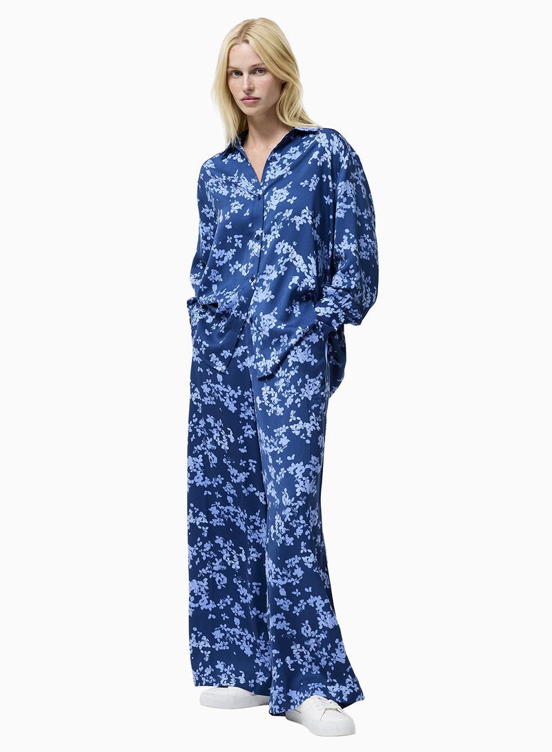 فرنش كونكشن قميص آيلا سيلايا بأكمام طويلة وطبعة زهور - Image 1