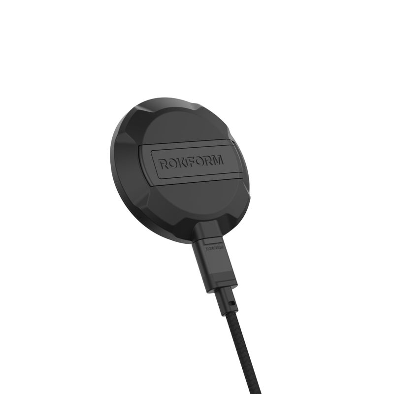 Rokform Magnetic Wireless Charger with Stand Includes USBC to USBC Cable Black - Image 2