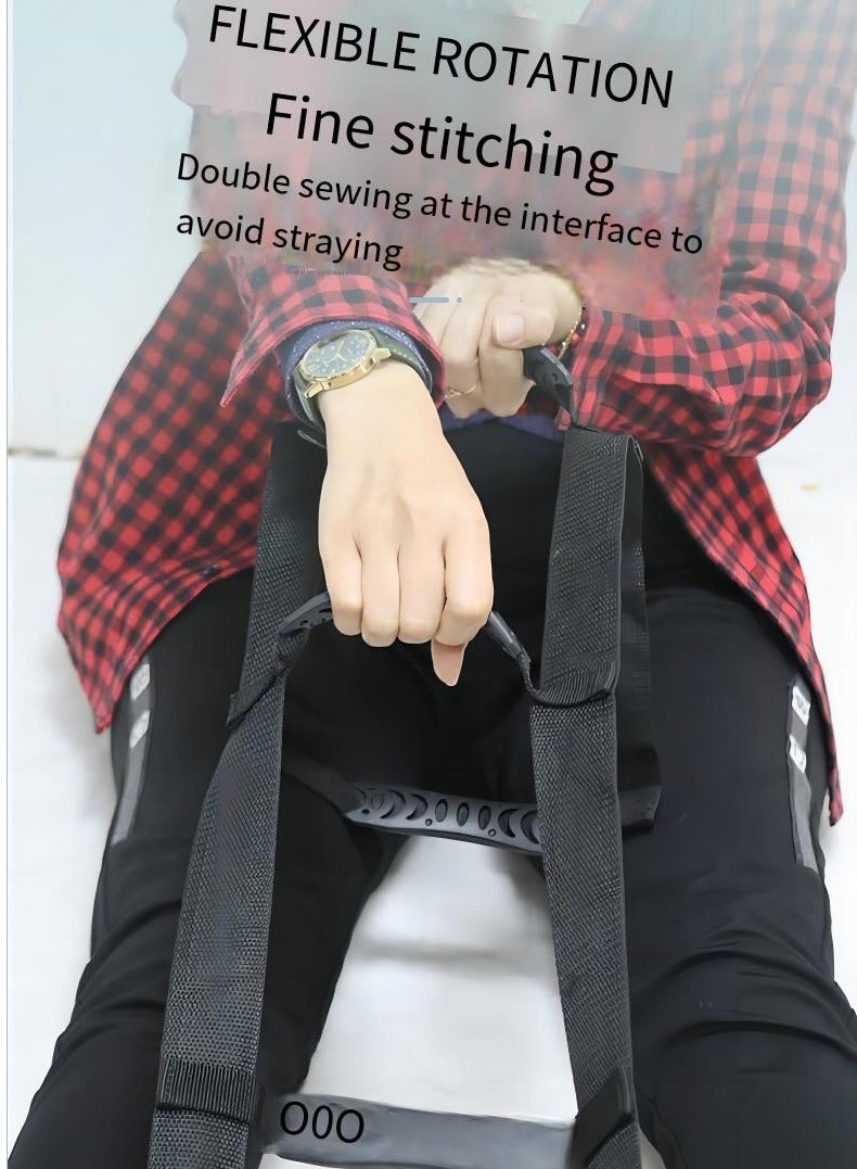 NIBEMINENT Bed Ladder Assist,Pull up Helper and Sit up Helper with 6 Handle Grips - Image 2