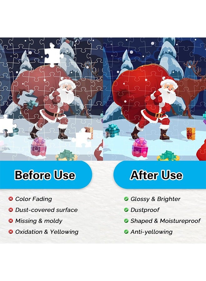 لغز الغراء مع أحدث رئيس الإسفنج 120ML ل 1000/1500/3000 قطعة من الألغاز، قابلة للذوبان في الماء، سريع الجفاف، الحرفية الخاصة لغز الغراء ورقة للورق والخشب - Image 4