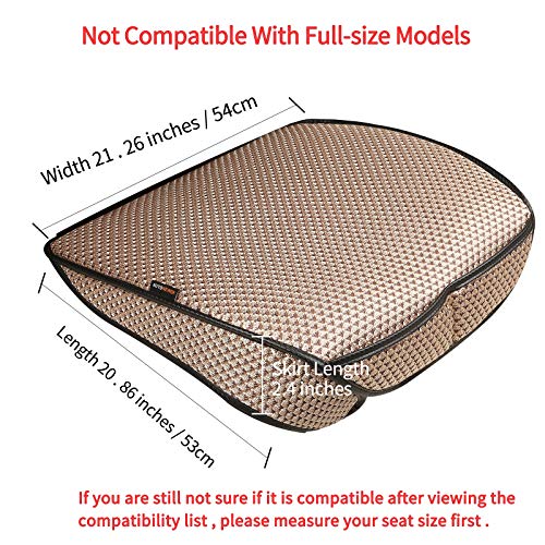 Auto Newer Breathable Universal Four Seasons Car Seat Covers，Luxury Car Seat Cushion ，Protectors for Front Seat Bottoms,Compatible with 95% Vehicles， Fit for Cars Truck SUV (Gold Beige,1PCS) - Image 4