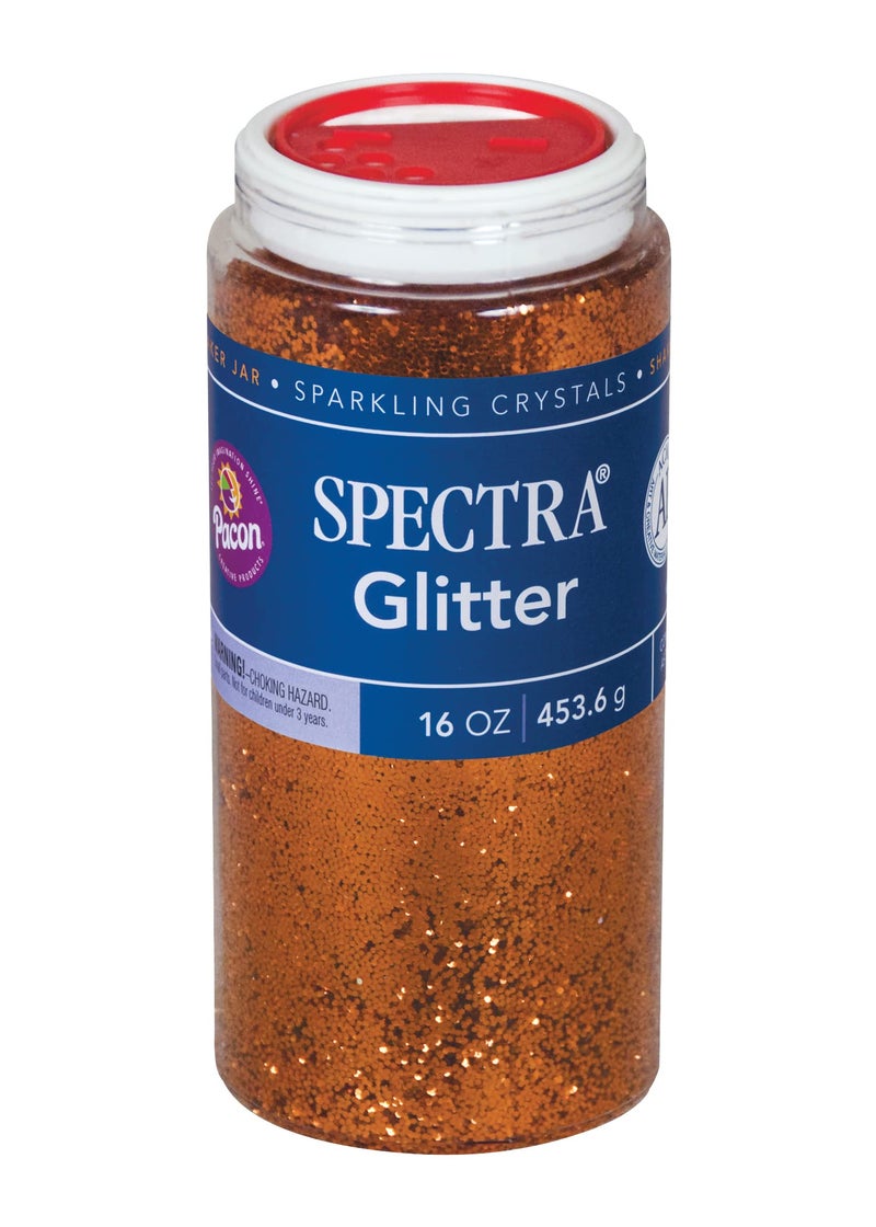 Spectra Arts Crafts Glitter Orange 16 oz 1 Jar