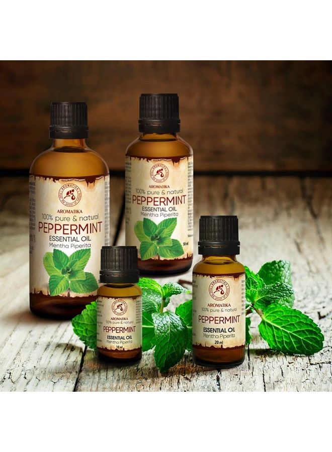 Aromatika Peppermint Essential Oil 1.7 Fl Oz - Mentha Piperita - Indian - 100% Pure & Natural Peppermint Oil for Home Fragrances - Beauty - Aromatherapy - Relax - Diffuser - Aroma Lamps  - Image 2