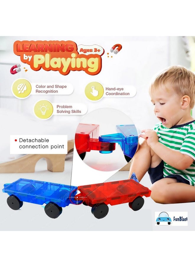 FunBlast FunBlast Magnet Building Blocks for Kids, Magnetic Blocks for Kids Toys for 3+ Yrs Old Boys Girls, DIY Educational STEM Toy for 3+ Years Kids, Learning and Construction Toys (2 Pcs)  - Image 4