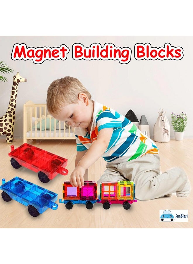 FunBlast FunBlast Magnet Building Blocks for Kids, Magnetic Blocks for Kids Toys for 3+ Yrs Old Boys Girls, DIY Educational STEM Toy for 3+ Years Kids, Learning and Construction Toys (2 Pcs)  - Image 5