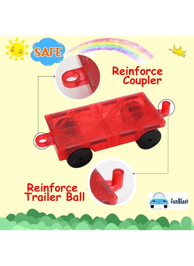 FunBlast FunBlast Magnet Building Blocks for Kids, Magnetic Blocks for Kids Toys for 3+ Yrs Old Boys Girls, DIY Educational STEM Toy for 3+ Years Kids, Learning and Construction Toys (2 Pcs)  - Image 3