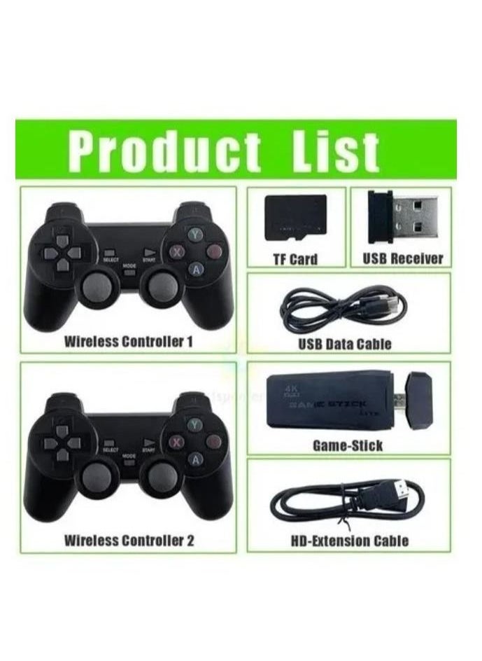 Generic - 4K HD video game console, dual 2.4G wireless controllers, plug-and-play video game stick, built-in 10,000 games, retro handheld game console - Image 1