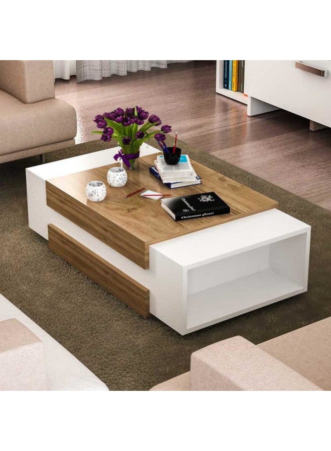 Retro RA-T23 Coffee Table 100x60x40cm - Wood x White - Image 1