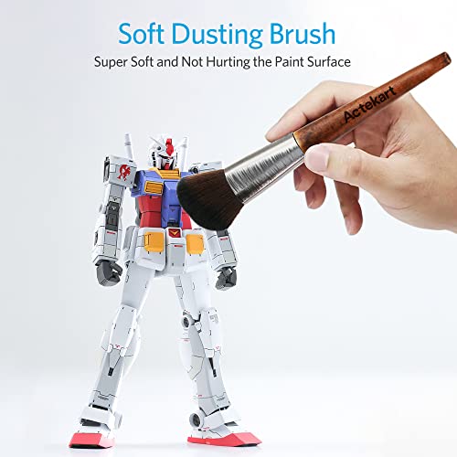 Actekart 3PCS Model Cleaning Brush Kit (Premium Wooden Handle) Soft Figure Duster Brush, Professional Model Dusting Brush for Statues, Collectible Figurine, Hobby Crafts - Image 2