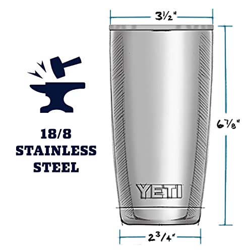 YETI Rambler 20 oz Tumbler, Stainless Steel, Vacuum Insulated with MagSlider Lid, Highlands Olive - Image 2