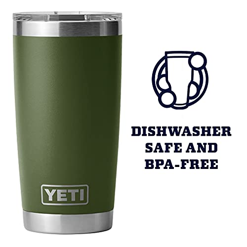YETI Rambler 20 oz Tumbler, Stainless Steel, Vacuum Insulated with MagSlider Lid, Highlands Olive - Image 4