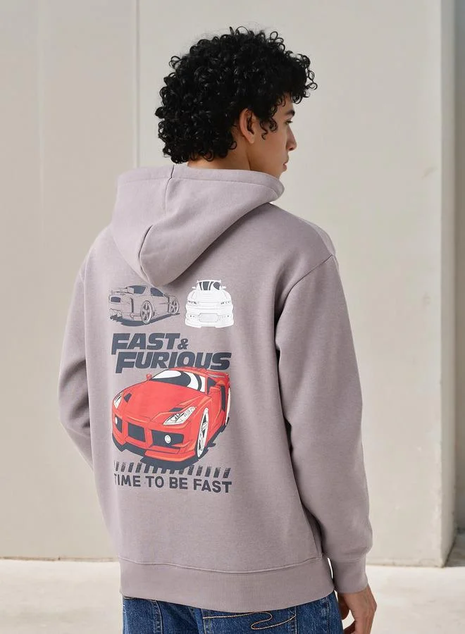 SP Characters  Men Oversized Fast & Furious Print Hoodie for Men | Best Price UAE