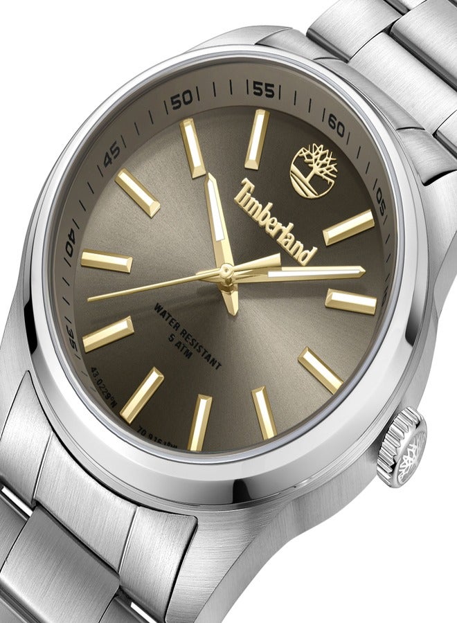 Timberland Men Northbridge Watch For Men With Stainless Steel Case And Leather Strap Water Resistant 45mm - TDWGG0010807 - Image 4
