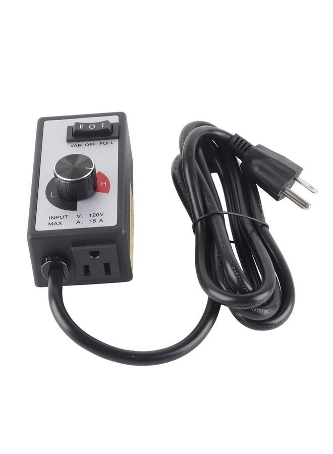 Fan Speed Controller Plastic Vent Blower Speed Adjuster 1500W Exhaust Fan Speed Controller Replacement for Home Industry US 100-120V - Image 1