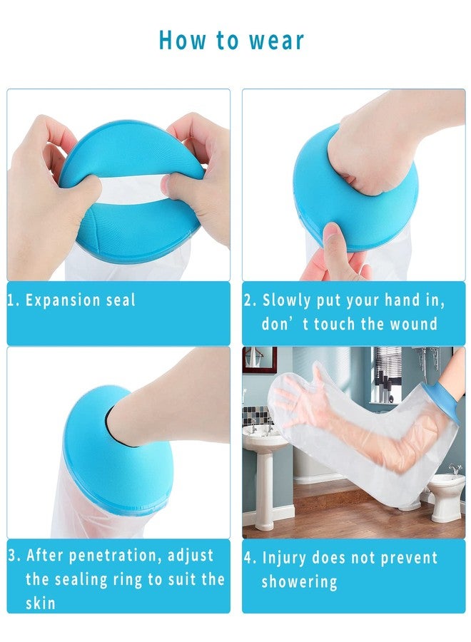 SUPERNIGHT Waterproof Cast Cover, Child Full Arm for Bathe Shower, Watertight Plaster Cast Bandage Protector for Arm, Wrist, Elbow and Hand Wounds(Large) - Image 2