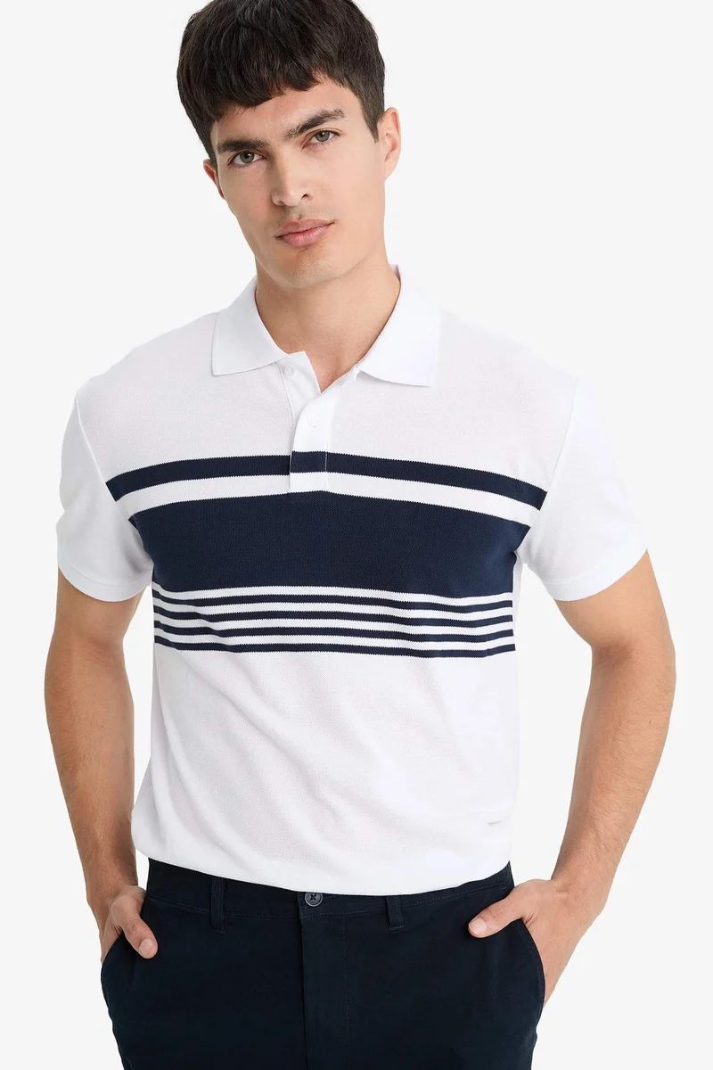 Defacto Regular Fit Polo Collar Short Sleeve Polo T-Shirt