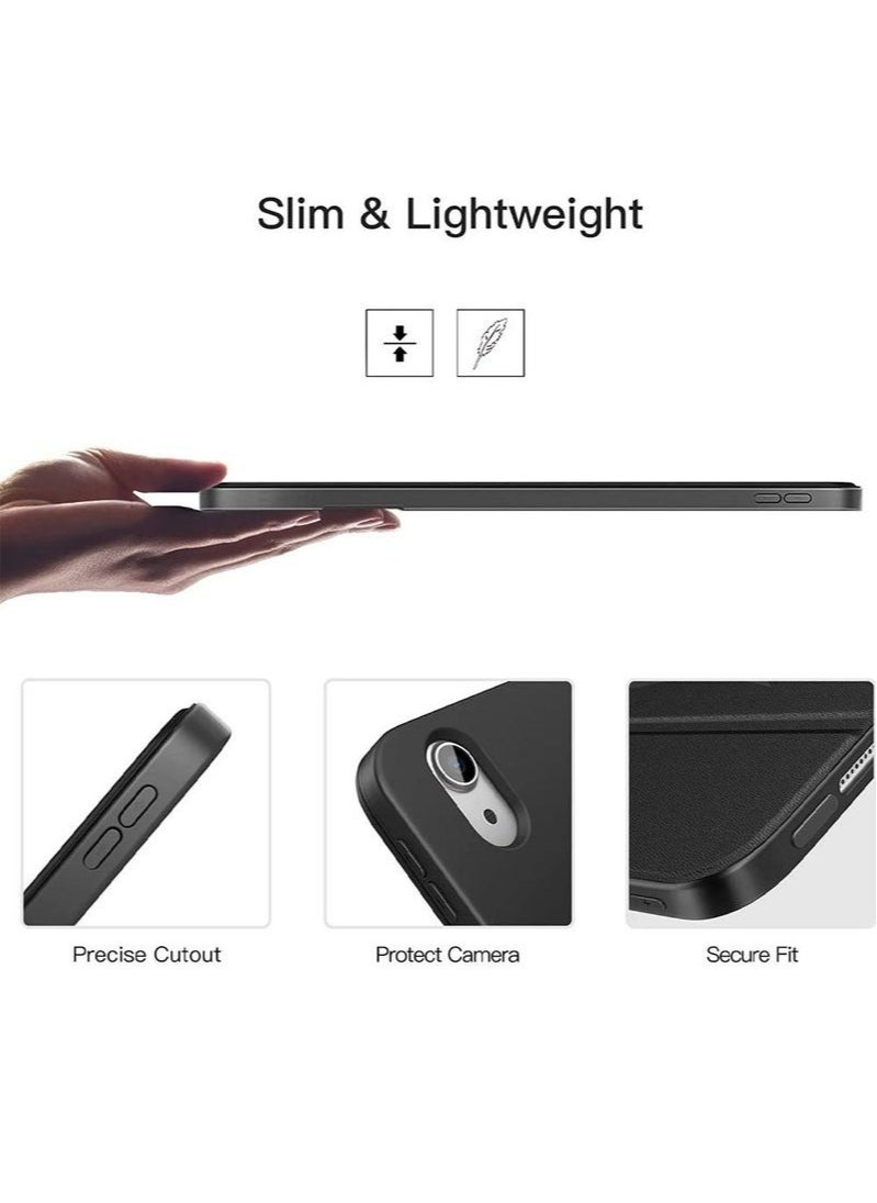 Rock Pow - Case for iPad (A16) 11th 11 inch 2025 Gen iPad 11 Case/Case for iPad 10th Generation 10.9 Inch 2022 Built-in Pencil Holder Flexible Back Cover,Trifold Stand, Auto Sleep Wake Rebound Series for iPad 2022 Model A2696 A2757 A2777 10th Gen 10.9 Inch/iPad 11th Gen 11" 2025 A3354, A3355, A3356 Black - Image 1
