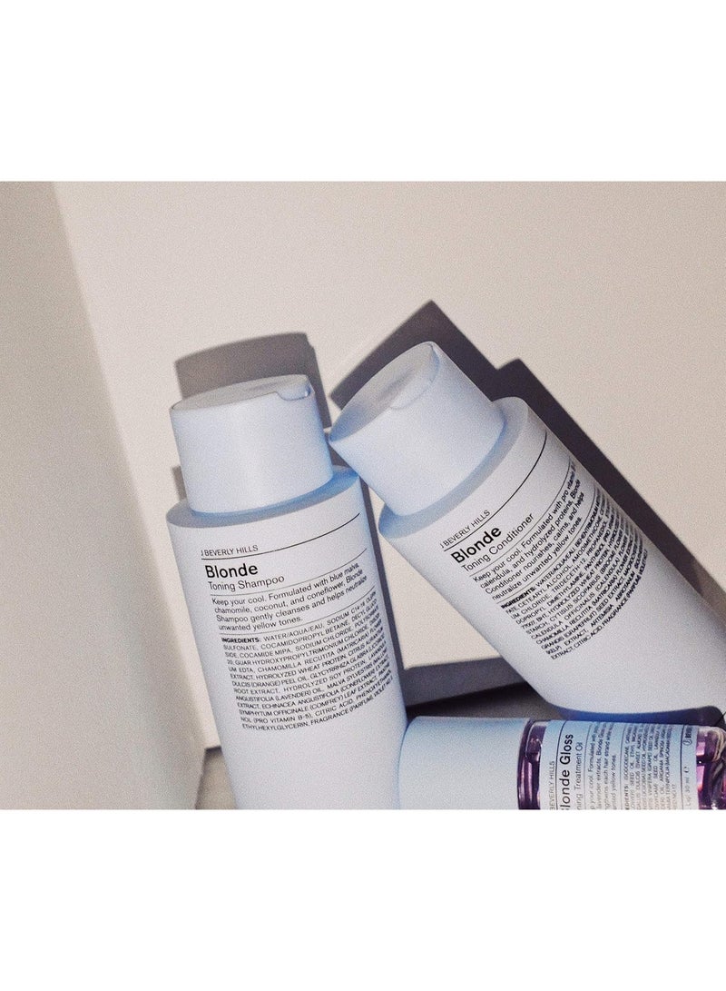 J Beverly Hills J Beverly Hills Blue Blonde Toning Conditioner with Vitamin B5 to Tone Brassy Hair, (12 Oz)  - Image 2