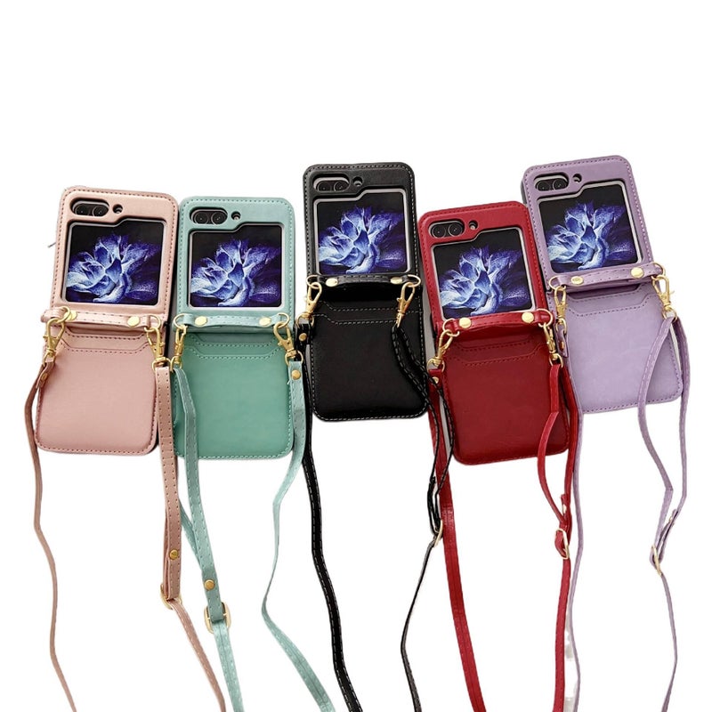 غطاء واقي | PU | مقاوم للصدمات | أخضر | مقاوم للصدمات لـ Samsung Galaxy Z Flip 5 - Image 2