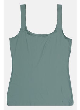 TRIUMPH Women Plain Smart Micro Under Tank Top, Slate Blue  - Image 1