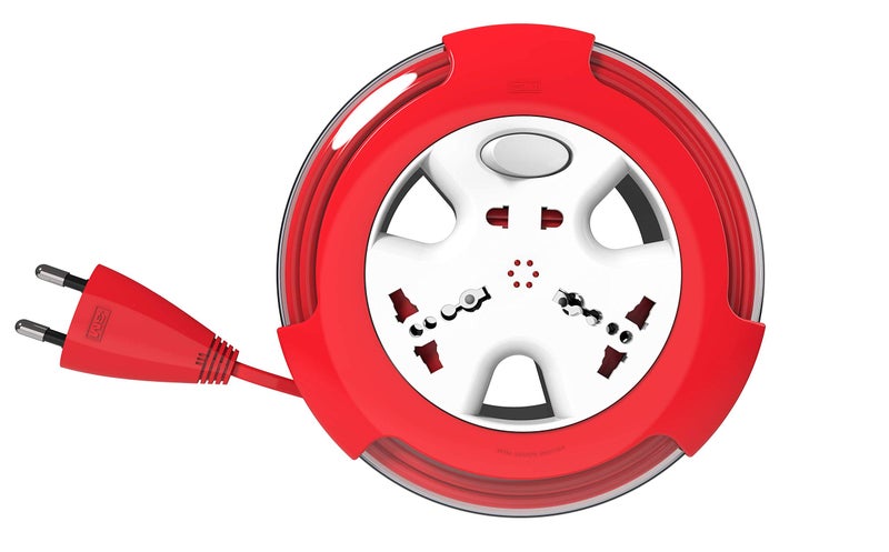 GM Modular 3240 DREI 2 PIN Flex Extension Cord with 5 m Cable with Master Switch, Indicator and International Sockets - Image 2