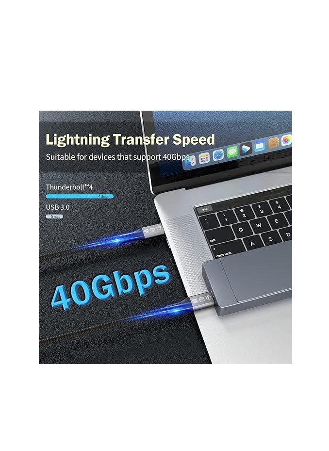 KASTWAVE - USB4 Cable Compatible with Thunderbolt 4, 8K 5K USB-C Cable, 8K@60Hz 5K/4K 60Hz Video, 40Gbps Data, 100W Power Delivery, 1 Meter - Image 1