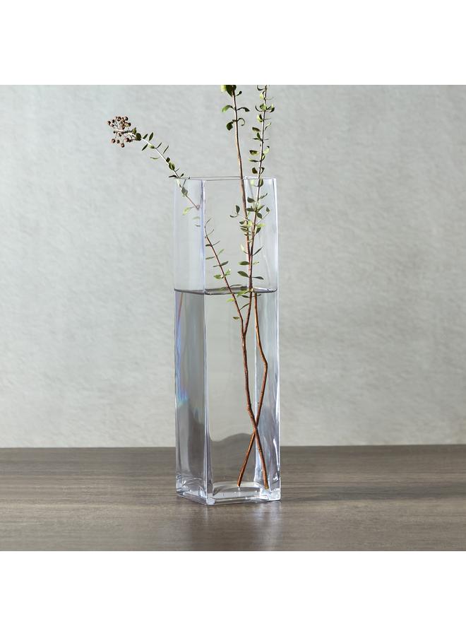 Eclat Geo Glass Modern Vase 10X10X40 Cm - Image 1