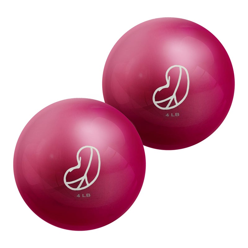 Soft Weighted Balls for Exercise Customizable Workout Balls for Yoga Rehab Pilates and Fitness Latex Free Easy to Grip Versatile Physical Therapy Exercise Ball Hibiscus 4lbs 2 Pack