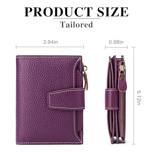 FALAN MULE Small Wallet for Women Leather Bifold Compact RFID Blocking Small Womens Wallet Purse - Image 2