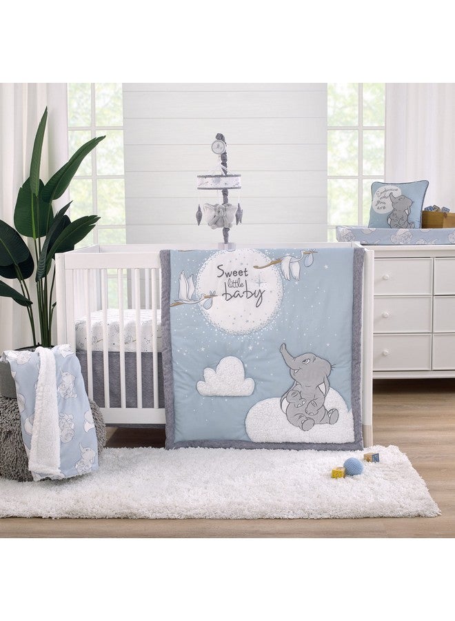 NoJo Disney Dumbo Sweet Little Baby Light Blue and White Embrace Who You are Applique Decorative Pillow - Image 5
