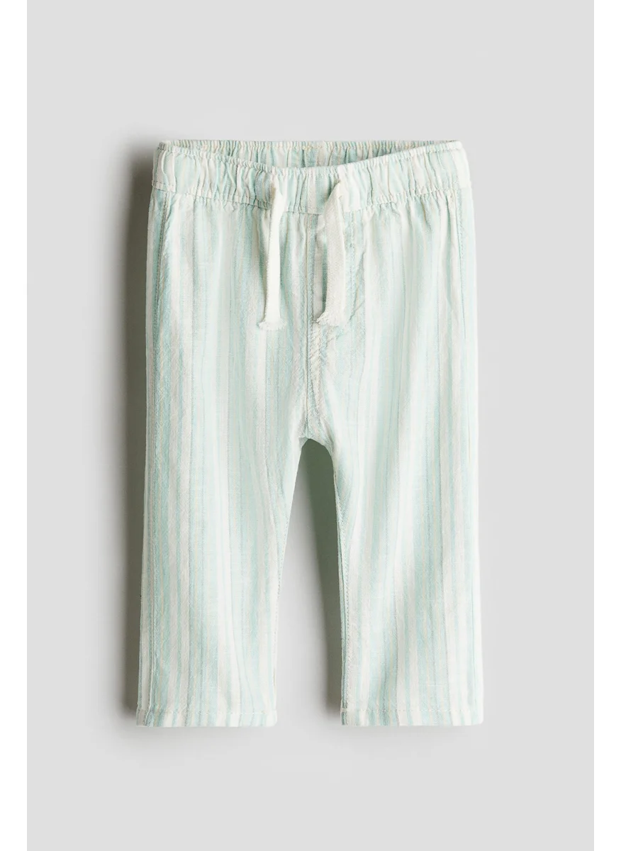 H&M Linen-Blend Joggers