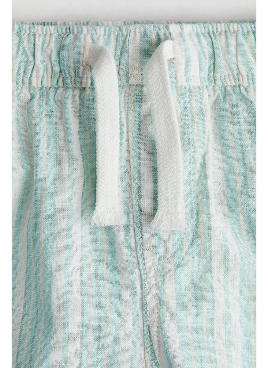 H&M Linen-Blend Joggers