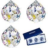 SINEHE SINEHE Clear Crystal Prism Ball Rainbow Maker Window Prisms Suncatcher, 40MM / 3 Pack  - Image 1