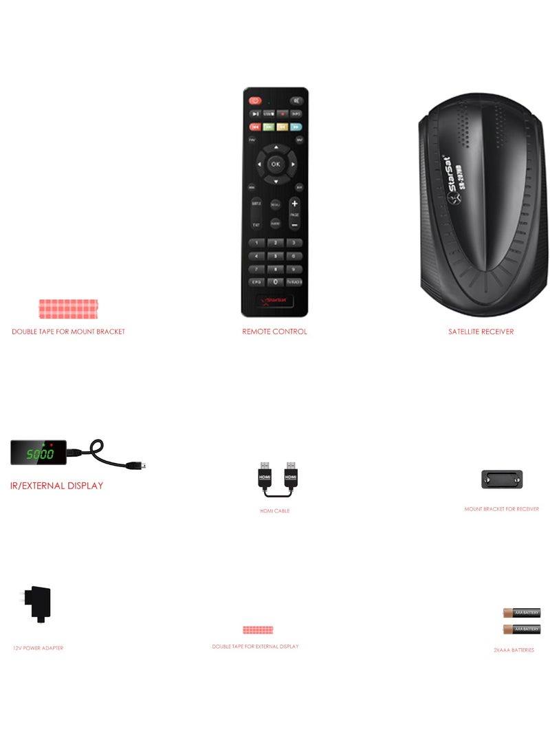 StarSat - SR-207HD DVB-S/DVB-S2 Satellite Receiver Black - Image 1
