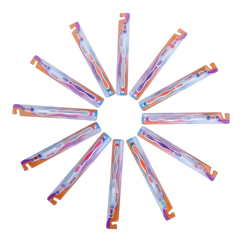 MAXI Candy Soft Toothbrush, Non-Slip Grip, Multicolor (Pack of 12) - Image 3