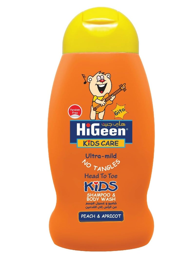 Higeen Getto Baby Shampoo and Body Wash Peach & Apricot - 500ml